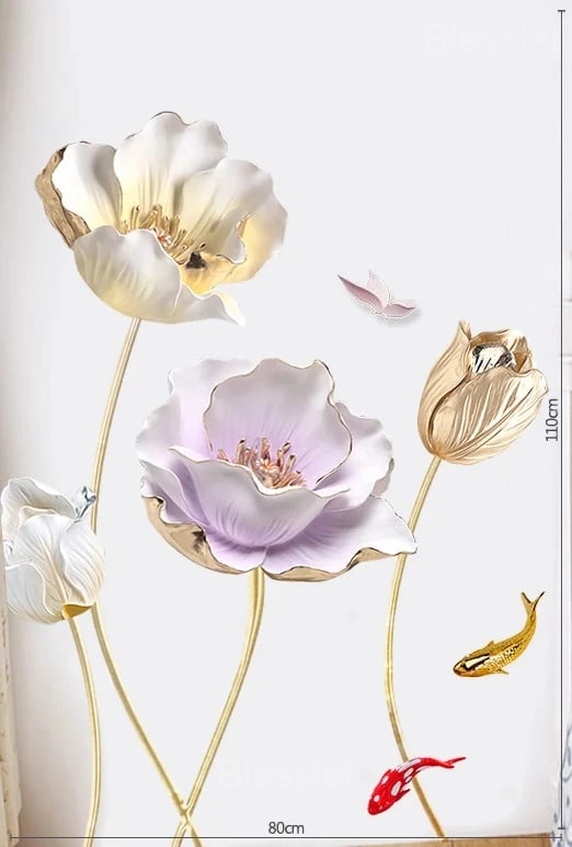 Floral 3D Wall Stickers – Waterproof Removable DIY Home Decor - 🔥#4