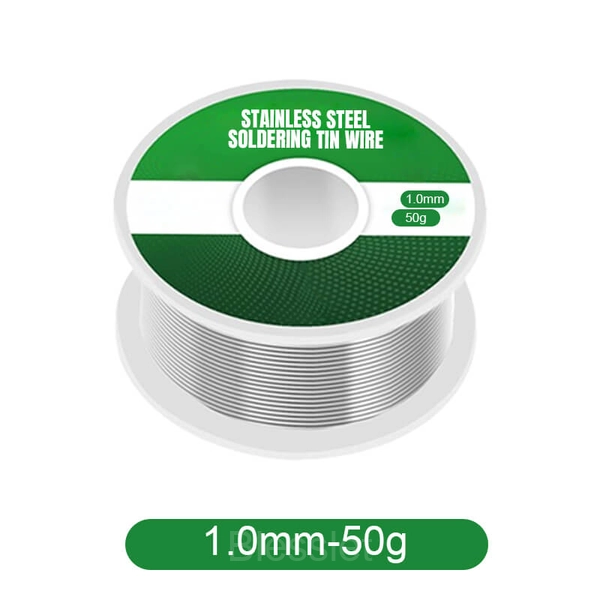 High Purity Aluminum & Stainless Steel Lighter Solder Wire - 1.0 Stainless steel solder wire 50g