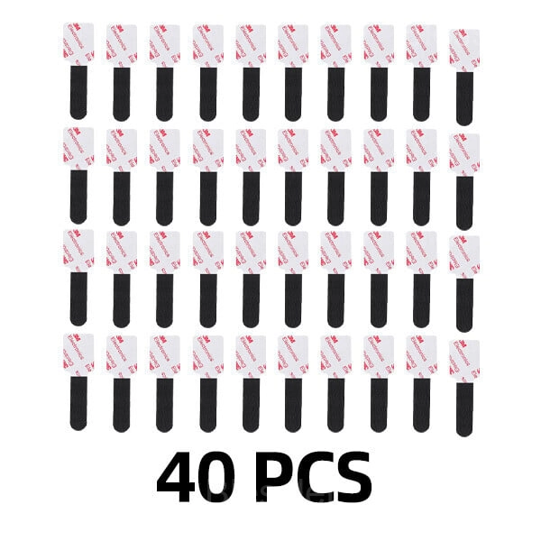 Reusable Self-Adhesive Velcro Cable Organizer Strap - 40 PCS