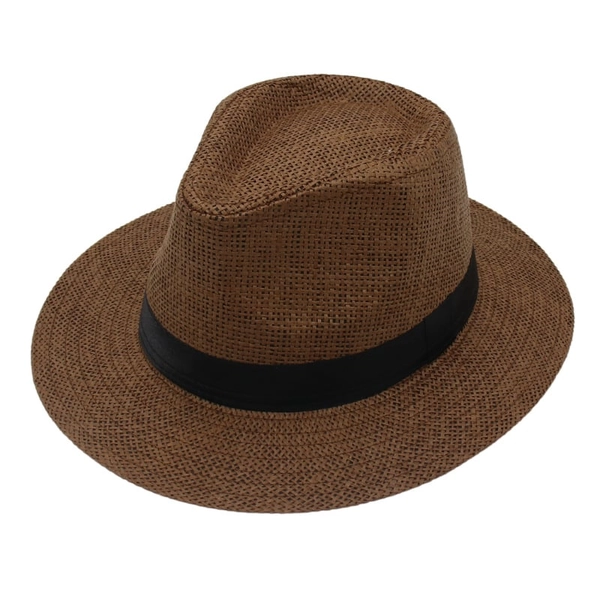 Handmade Classic Panama Hat – Stylish Lightweight Sun Protection - Coffee, S/M(22"-22.8"/56-58cm)