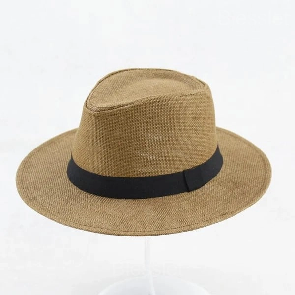 Handmade Classic Panama Hat – Stylish Lightweight Sun Protection - Khaki, S/M(22"-22.8"/56-58cm)