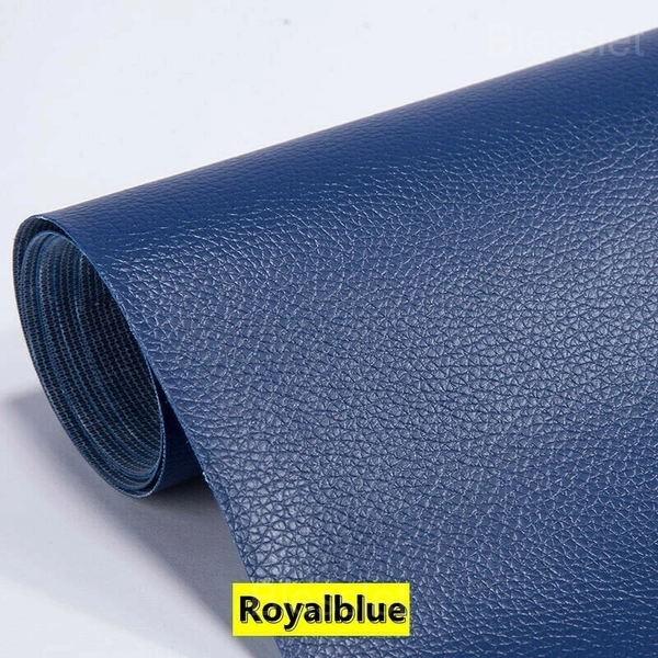 Self-Adhesive Cuttable Leather Repair Patch for Sofas & Furniture - 8X12in(20X30cm), Royalblue