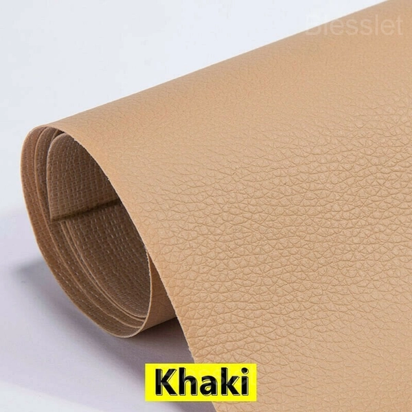 Self-Adhesive Cuttable Leather Repair Patch for Sofas & Furniture - 19.7X54in(50X137cm), Khaki