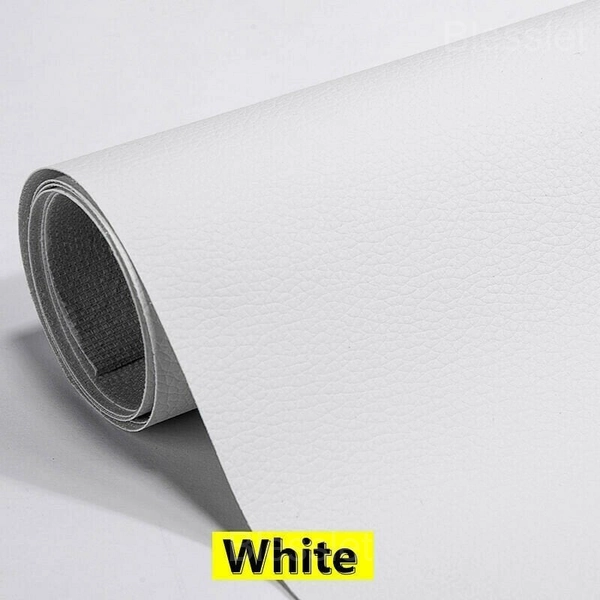 Self-Adhesive Cuttable Leather Repair Patch for Sofas & Furniture - 13.8X54in(35X137cm), White