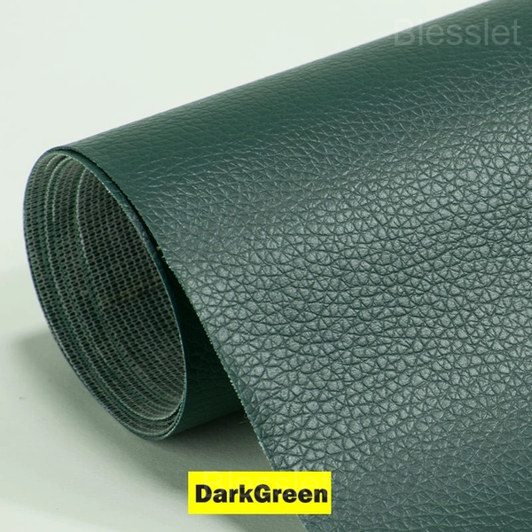 Self-Adhesive Cuttable Leather Repair Patch for Sofas & Furniture - 8X12in(20X30cm), DarkGreen