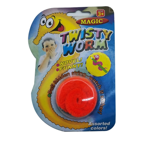 Rainbow Magic Twisty Worm Plush Toy - Colorful Interactive Fun - Orange