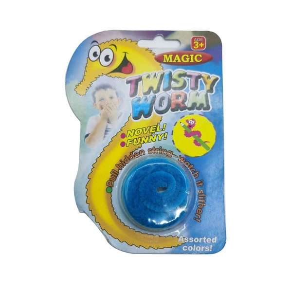 Rainbow Magic Twisty Worm Plush Toy - Colorful Interactive Fun - Blue