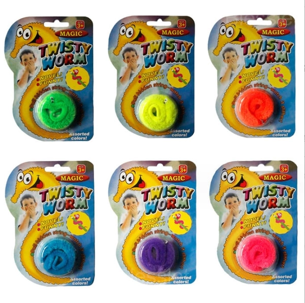 Rainbow Magic Twisty Worm Plush Toy - Colorful Interactive Fun - Random Color
