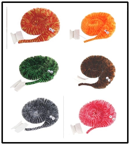 Rainbow Magic Twisty Worm Plush Toy - Colorful Interactive Fun - 6 colors (mixed colors)