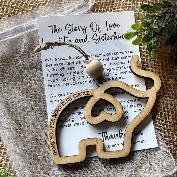 Sisterhood Elephant Ornament – Meaningful Friendship Gift
