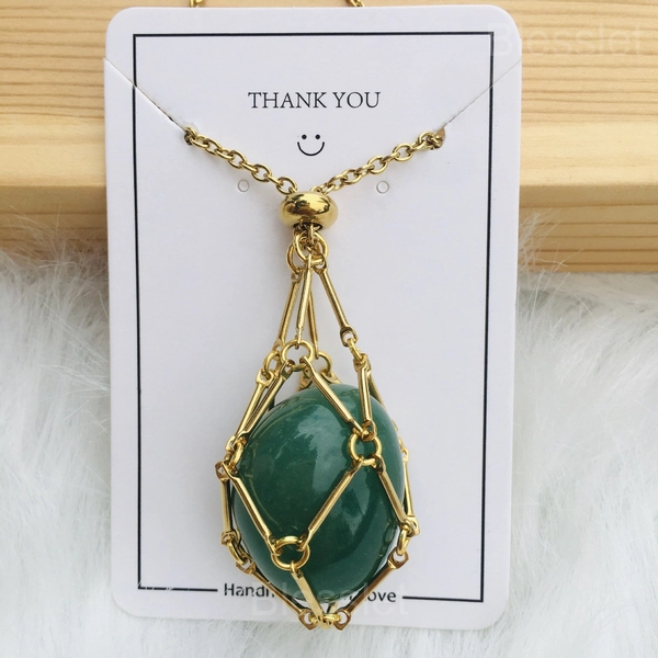 Interchangeable Healing Crystal Necklace with Stone Holder – Jewelry Gift