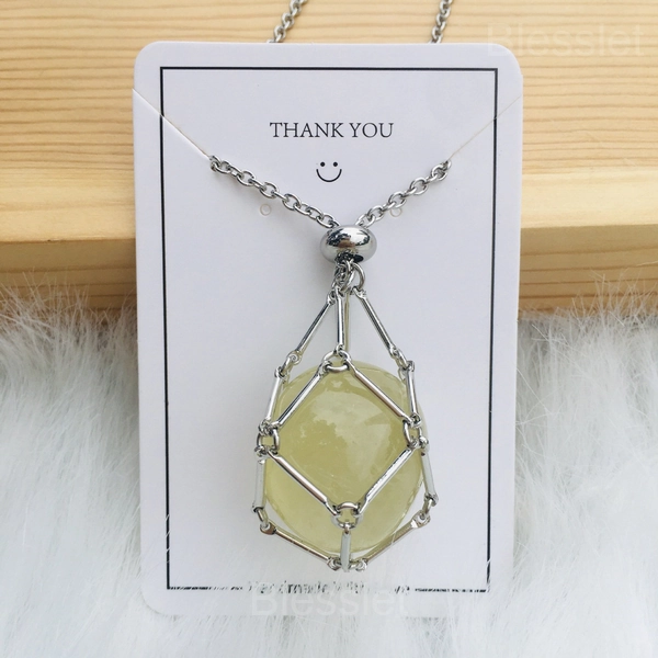 Interchangeable Healing Crystal Necklace with Stone Holder – Jewelry Gift