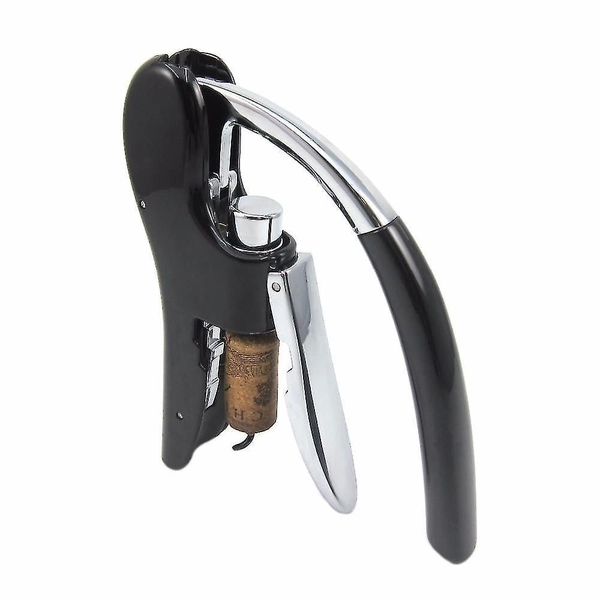 Vintage Wooden Handle Wine Bottle Opener with Foil Cutter - Round Handle