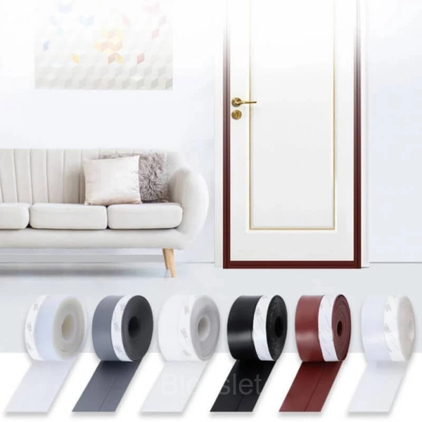Weather Stripping Door Seal Strip - Soundproof & Dustproof - BLACK