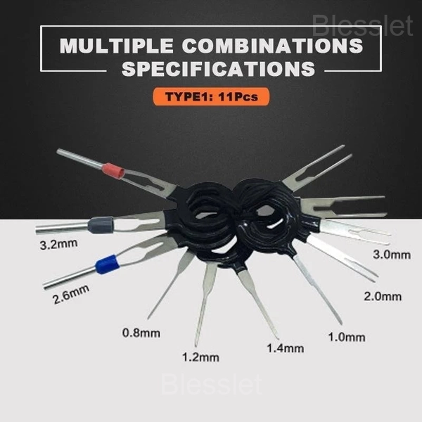 Universal Terminal Removal Ejector Tool Kit for Wires & Pins - 11 PCS SET