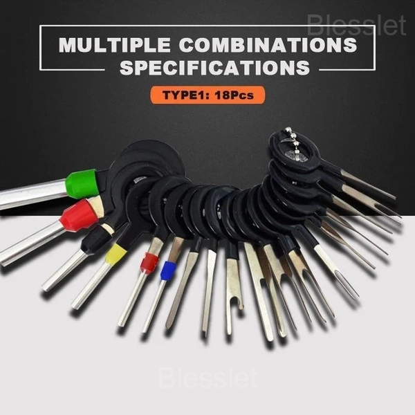 Universal Terminal Removal Ejector Tool Kit for Wires & Pins - 18 PCS SET