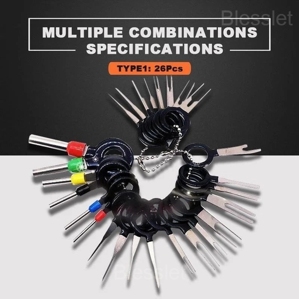 Universal Terminal Removal Ejector Tool Kit for Wires & Pins - [BEST SELLER] 26 PCS SET