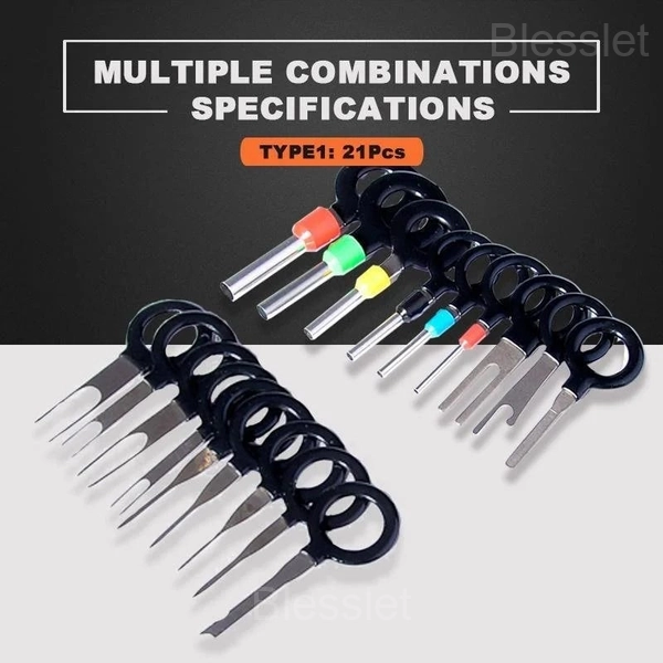 Universal Terminal Removal Ejector Tool Kit for Wires & Pins - 21 PCS SET
