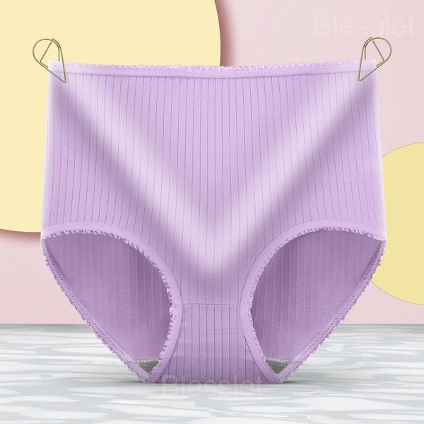 Antibacterial Absorbent Women’s Underwear with Silver Ion Technology - Purple, L（110lbs-154lbs/50-70kg）