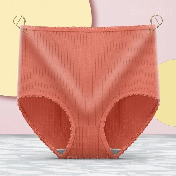 Antibacterial Absorbent Women’s Underwear with Silver Ion Technology - Orange, L（110lbs-154lbs/50-70kg）