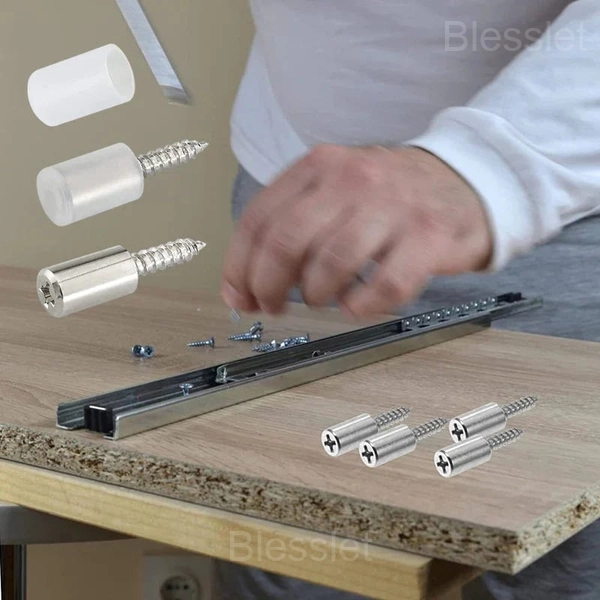 Durable Self-Tapping Screws with Dust-Proof Covers for Cabinet Support