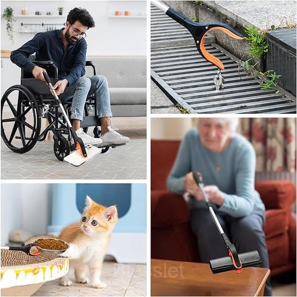 Foldable Grabber with 360° Swivel Jaw - Mobility Reacher Tool
