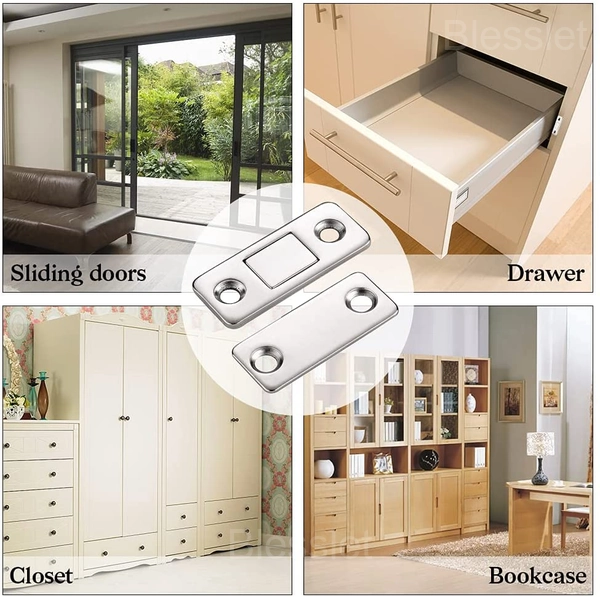 Ultra-Thin Invisible Magnetic Cabinet Door Catch - Strong Hold - 20 SETS