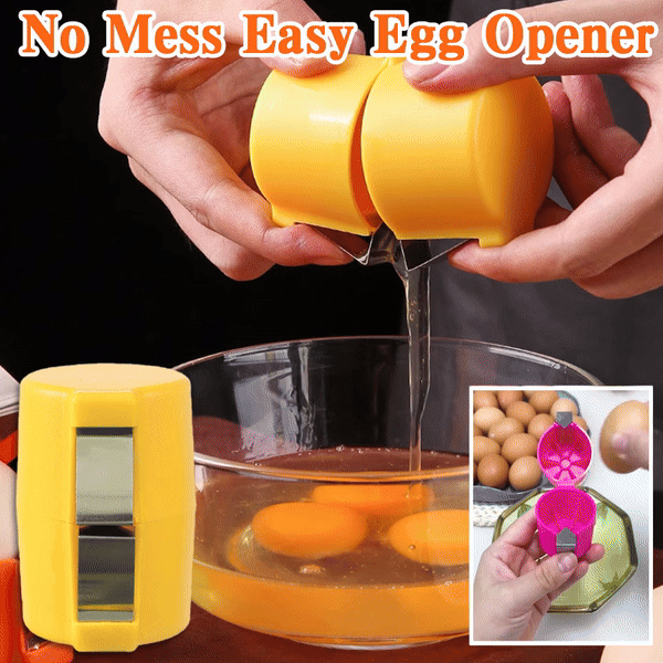 Easy Clean No-Mess Egg Opener for All Egg Sizes