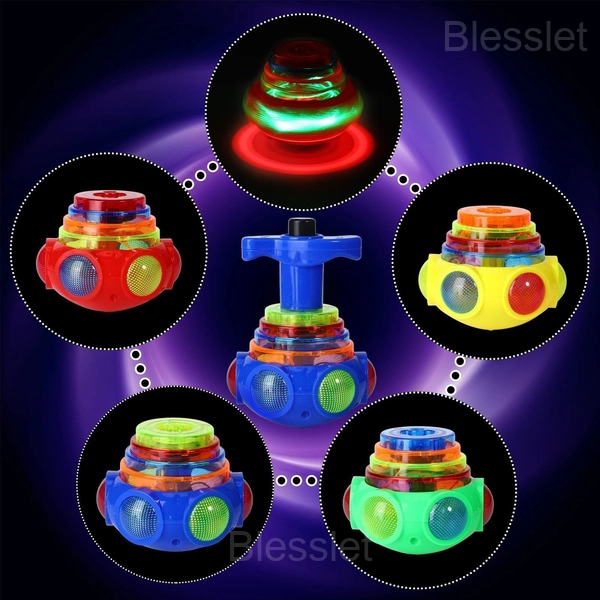 Music & Flashing Light Spinner Toy with Launcher for Kids - 5 PCS (🔥BUY 3 GET 2 FREE🔥)