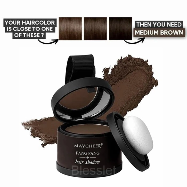 Waverlo Hairline Powder - Root Concealer & Grey Touch-Up - Medium Brown