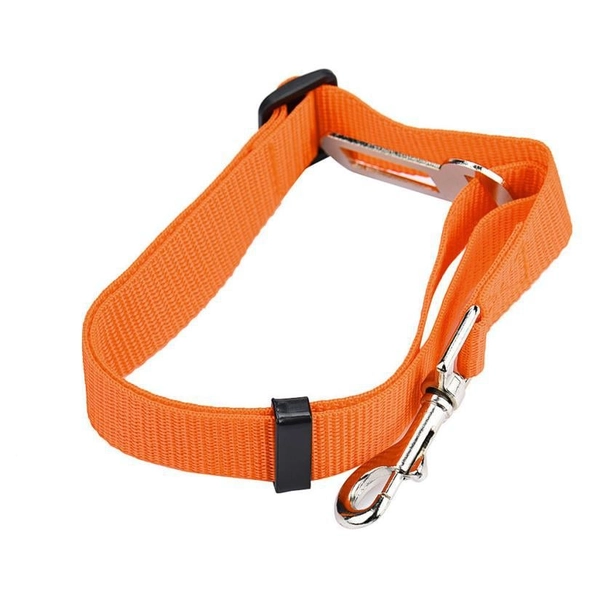 Adjustable Dog Car Safety Seat Belt - Durable & Universal Fit - ORANGE