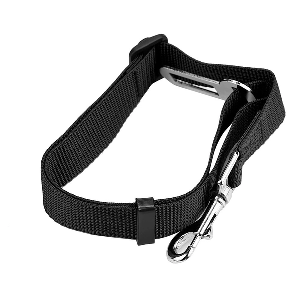 Adjustable Dog Car Safety Seat Belt - Durable & Universal Fit - BLACK