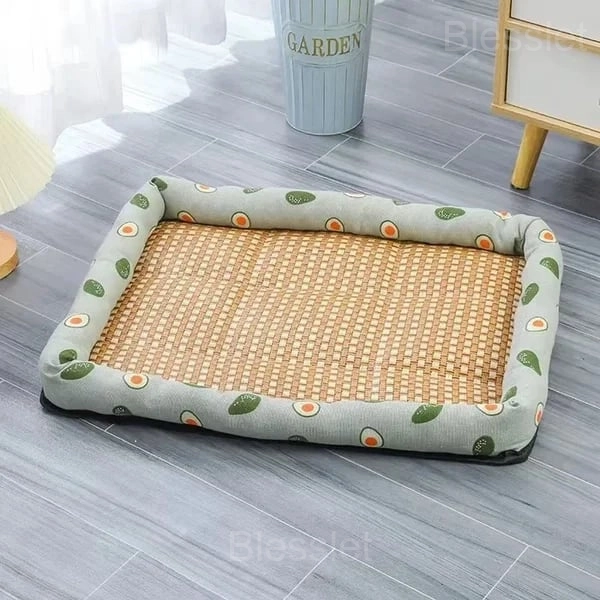 Cooling Pet Ice Pad Mat with Anti-Slip Design for Summer Comfort - Green, S ( 40*30cm/16*12in)