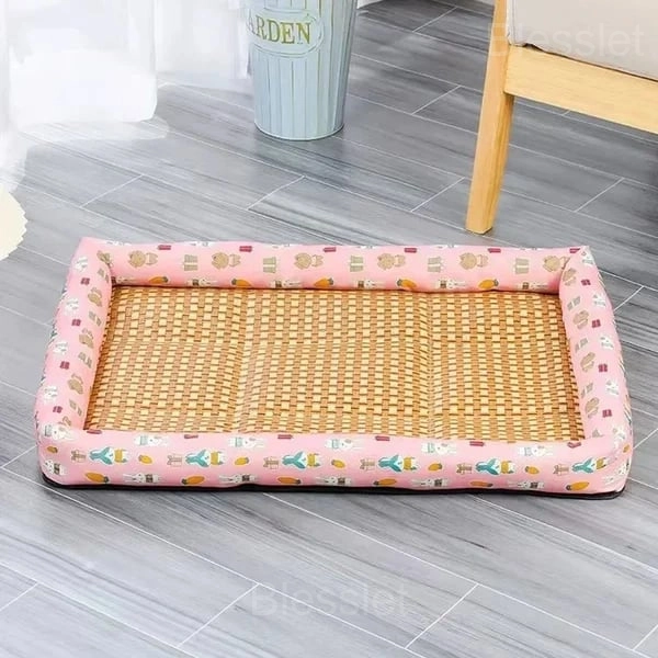 Cooling Pet Ice Pad Mat with Anti-Slip Design for Summer Comfort - Pink, S ( 40*30cm/16*12in)