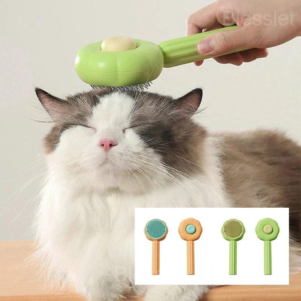 Self-Cleaning Pet Hair Brush with Comfortable Non-Slip Handle - 💚Green💚