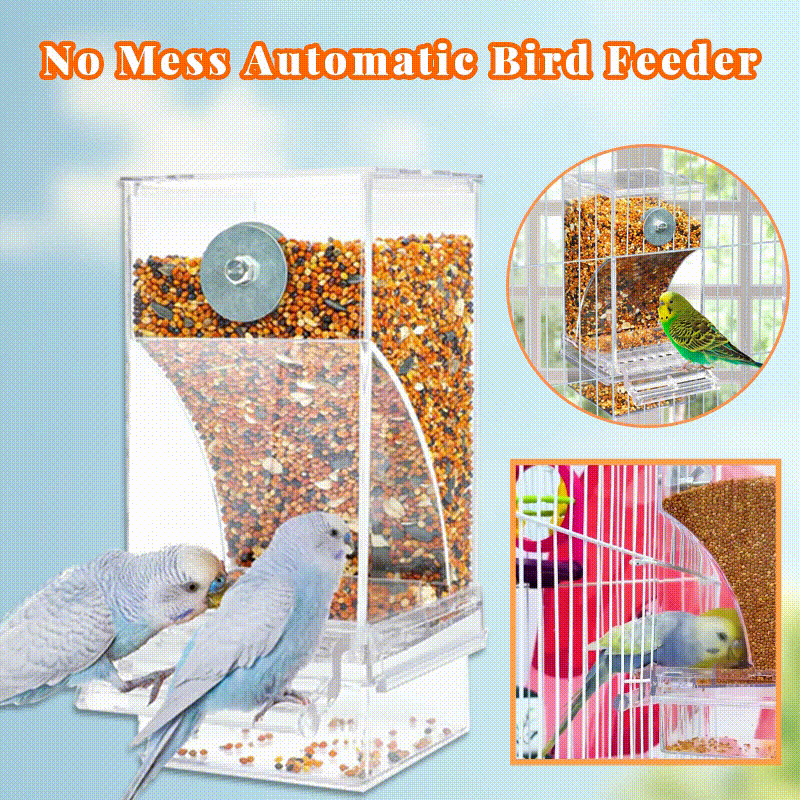 No Mess Automatic Bird Feeder with Large Capacity & Easy Refill - 1 PC