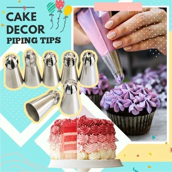 Premium Cake Decorating Piping Tips Set with Pastry Bags & Accessories - 🔥floral+russian piping (30 piece set)