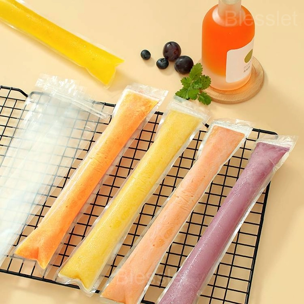 Reusable Disposable Ice Popsicle Mold Bags with Silicone Funnel