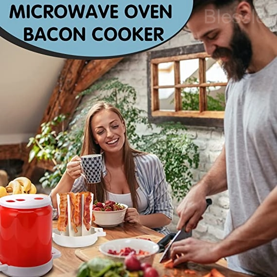Bacon Microwave Cooker – Mess-Free Crispy Bacon Maker - BUY 1