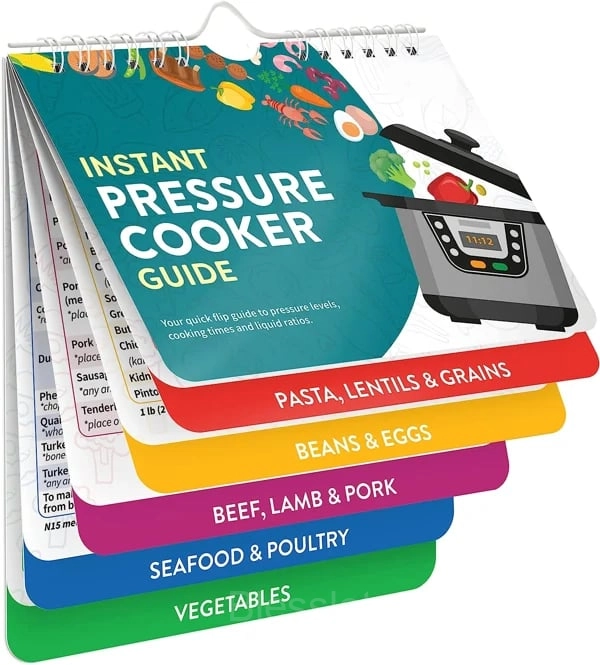 Magnetic Air Fryer Cheat Sheet with Cooking Times & Temp Guide - Pressure Cooker Cheat Sheet