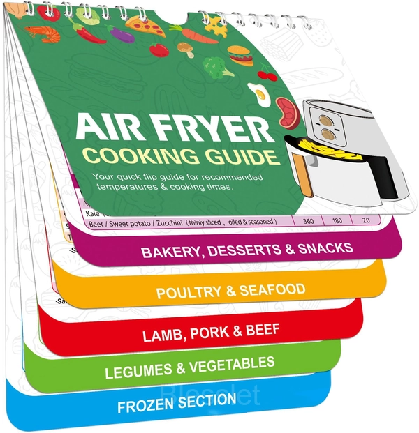 Magnetic Air Fryer Cheat Sheet with Cooking Times & Temp Guide - Air Fryer Cheat Sheet
