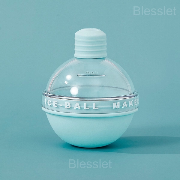 Creative Light Bulb-Shaped Silicone Ice Ball Molds, BPA-Free - Blue