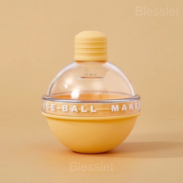 Creative Light Bulb-Shaped Silicone Ice Ball Molds, BPA-Free - Yellow