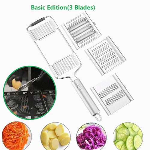 Multi-Purpose Vegetable Slicer Set with 8 Stainless Steel Blades