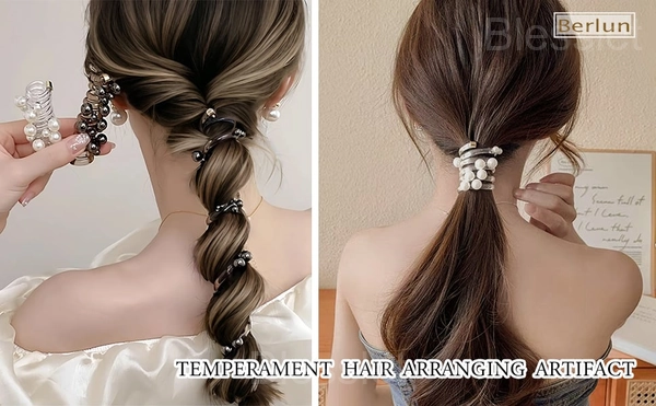 5PCS Spiral Hair Ties For Women Coil Hair Ties Spiral Braided